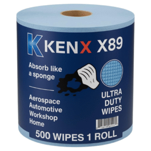 KENX X89 industrial wipes roll with 500 lint-free, ultra absorbent cleaning sheets